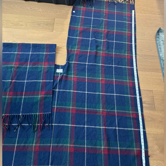 Pendleton 100% Wool Vintage Wrap Shawl Poncho - Blue Plaid - Like New - One Size - Picture 12 of 15